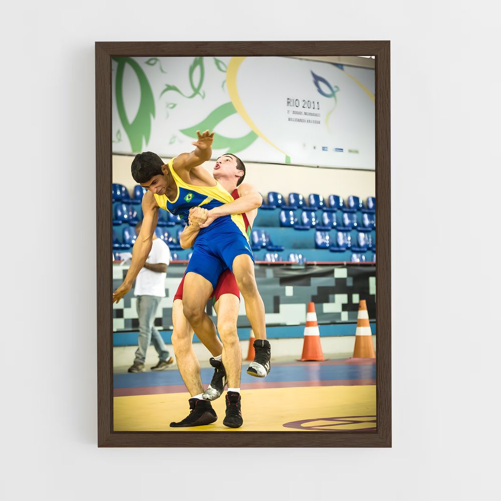Poster Olympics wrestling – affiche Lutte (vue 5)
